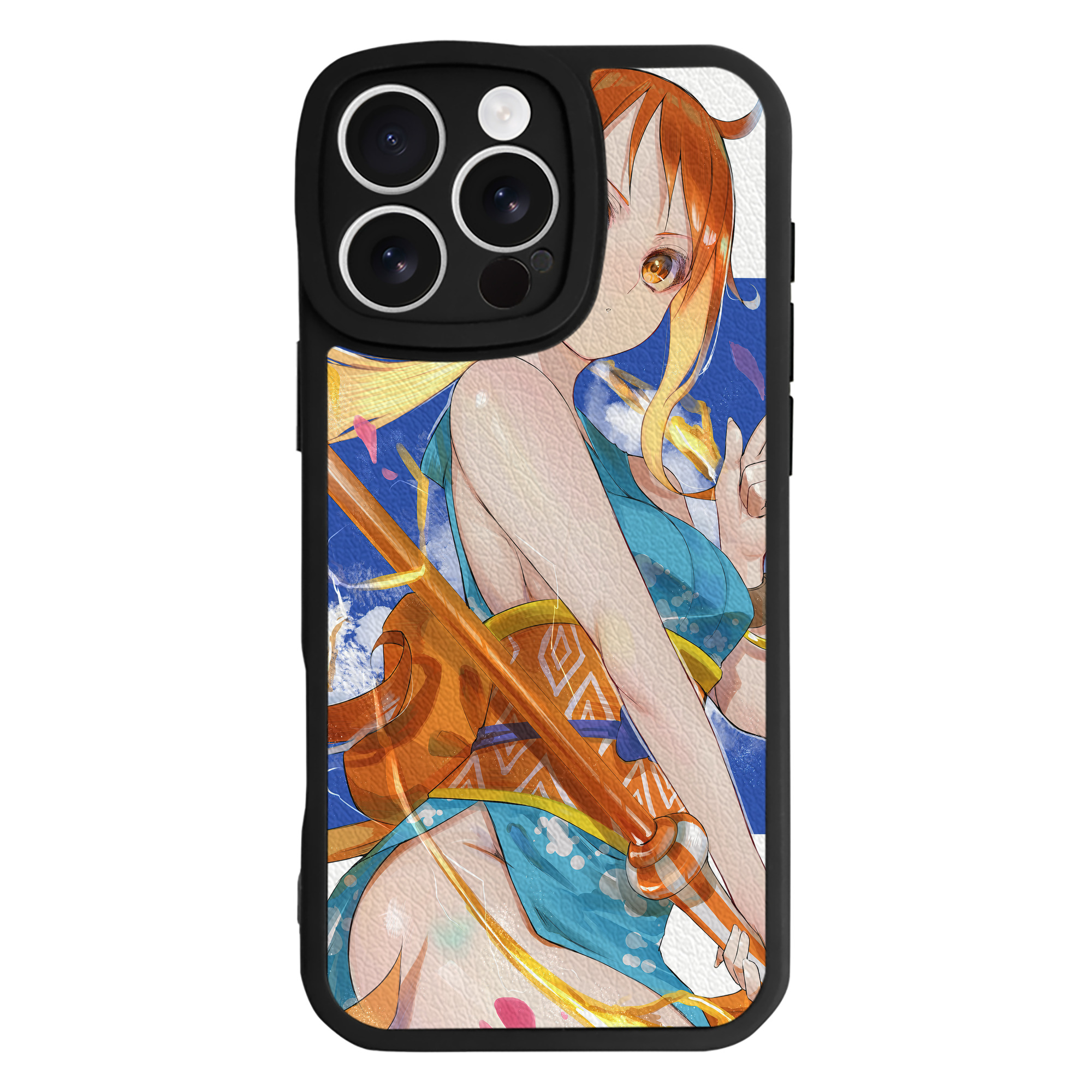 （画像用） ワンピース ONE PIECE 【iPhone 16シリーズ対応】シリコンスマホケース（レザー調） 材質：シリコン